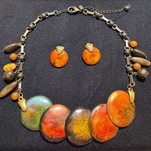 Chico's Multicolor Artistic Necklace Set